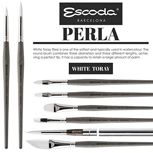Escoda Art Products 1430-5/0 Escoda Perla Series, 5/0, Synthetic White Toray Filament - Image 4