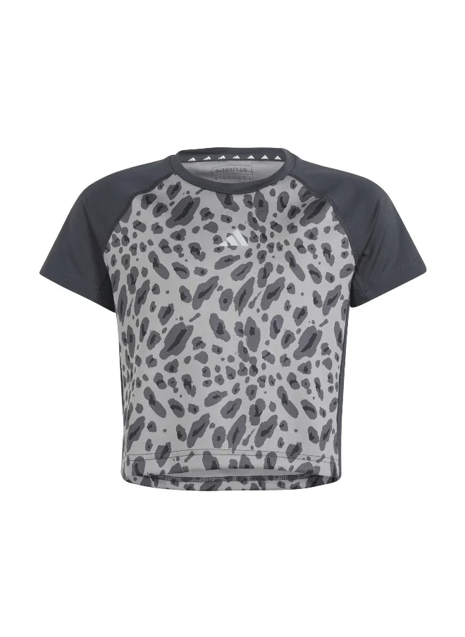 اديداس adidas Jg Aop Tee Grey Training T-Shirts 5-6Y