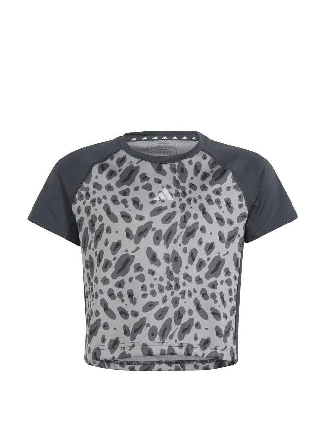 اديداس adidas Jg Aop Tee Grey Training T-Shirts 5-6Y