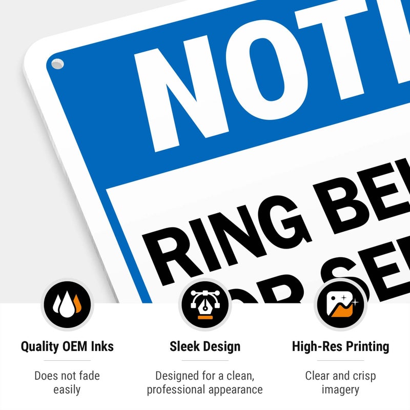 Sigo Signs Ring Bell for Service Sign, 10x7 Inches, Rust Free .040 Aluminum, Fade Resistant, Made in USA - Image 5