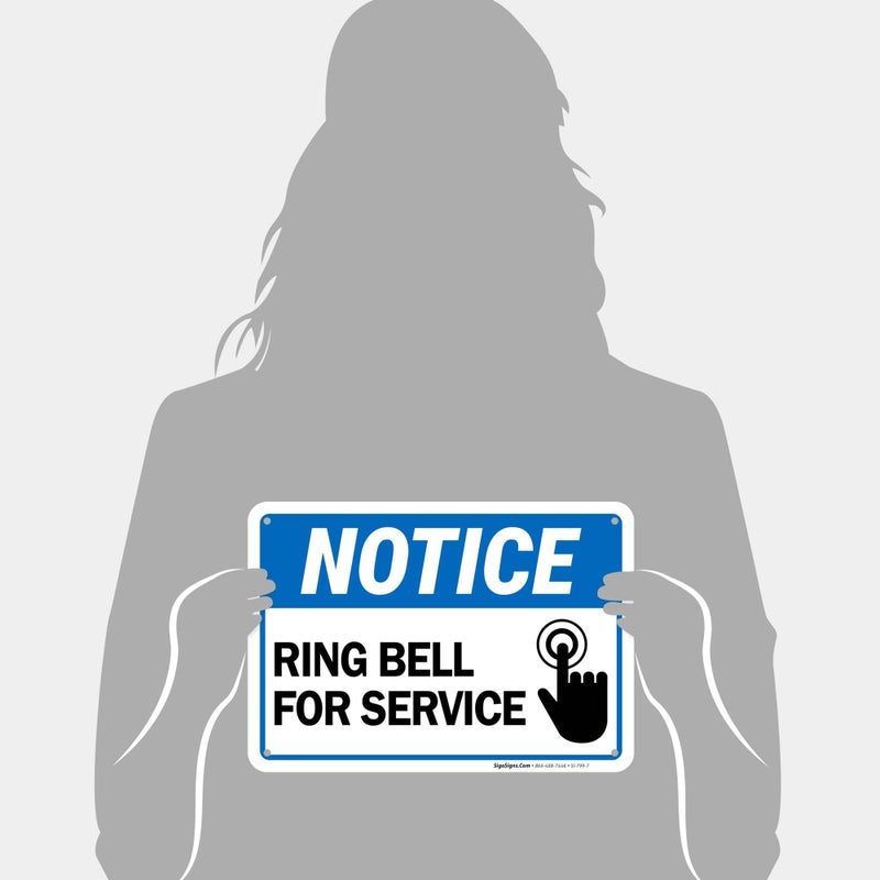 Sigo Signs Ring Bell for Service Sign, 10x7 Inches, Rust Free .040 Aluminum, Fade Resistant, Made in USA - Image 4