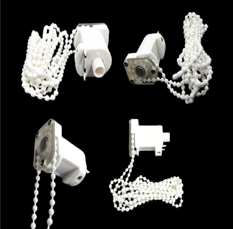 QZIBEVA 1 Set Roman Blind Component Includes 2 White Brackets1 Control Unit with Beaded Chain 2 Drums1 End Cap10 Pcs Roman Rings Polyester Cord 8 Meter Code SXZ9 - Image 3