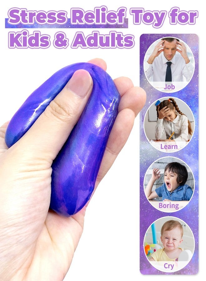Greingways 5 Pack Prefilled Easter Eggs Galaxy Slime Toys, Teens Easters Basket Stuffers Egg Fillers, Easter Games Gift Party Favors Filled Egg for Kids Boys Girls Toddlers (Blue+Purple+Gold) - Image 4