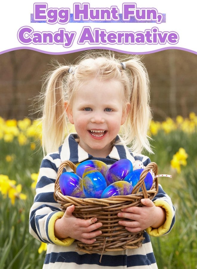 Greingways 5 Pack Prefilled Easter Eggs Galaxy Slime Toys, Teens Easters Basket Stuffers Egg Fillers, Easter Games Gift Party Favors Filled Egg for Kids Boys Girls Toddlers (Blue+Purple+Gold) - Image 3
