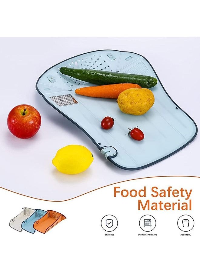 DMG TECH DMG Foldable Cutting Board, 6-in-1 Muitifunctional Cutting Board,Camping & Camper Cutting Board, Space Saving Choping Board for Camping/Picnic/Kitchen (White)  - Image 4