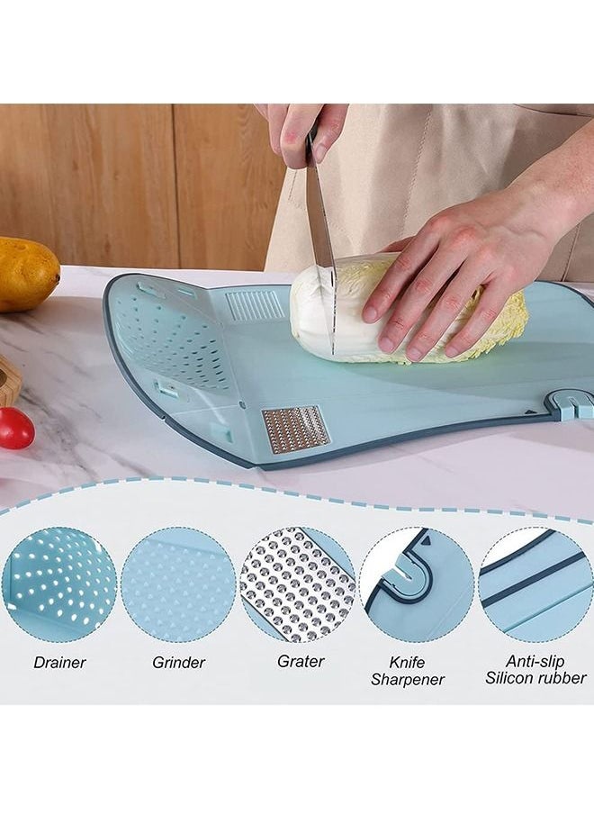 DMG TECH DMG Foldable Cutting Board, 6-in-1 Muitifunctional Cutting Board,Camping & Camper Cutting Board, Space Saving Choping Board for Camping/Picnic/Kitchen (White)  - Image 3