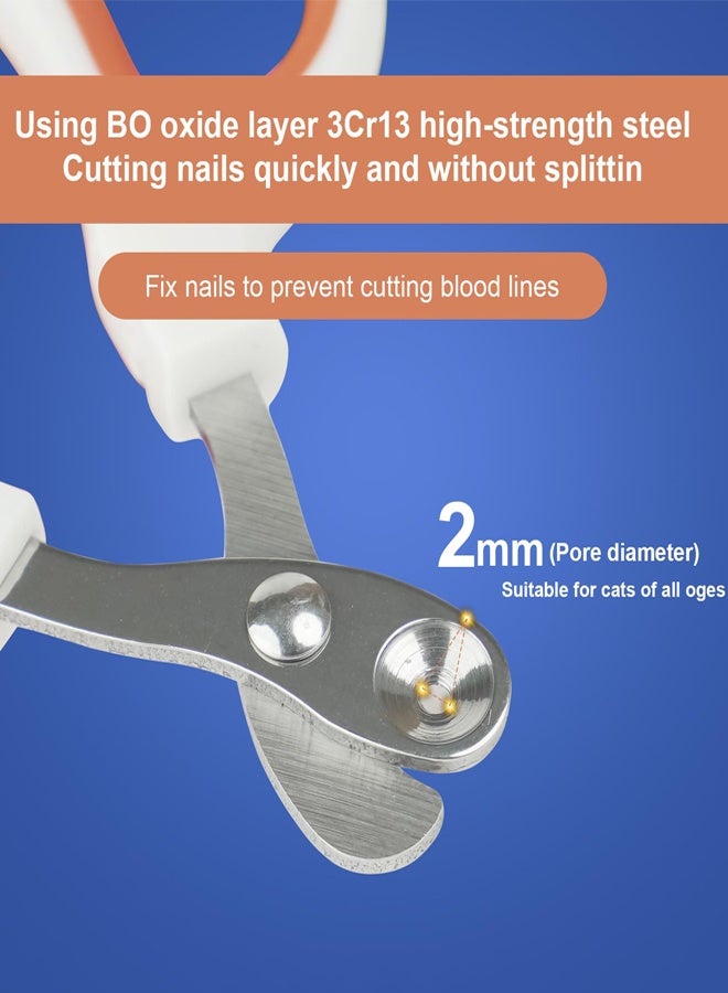 Pet Nail Clippers with Circular Cut Hole and Grooming Kit,2-in-1 Professional Pet Grooming Tools .,Cat & Dog Nail Trimming/Fur Grooming,Ideal for Multi-Pet Homes & Professional Groomers - Image 3