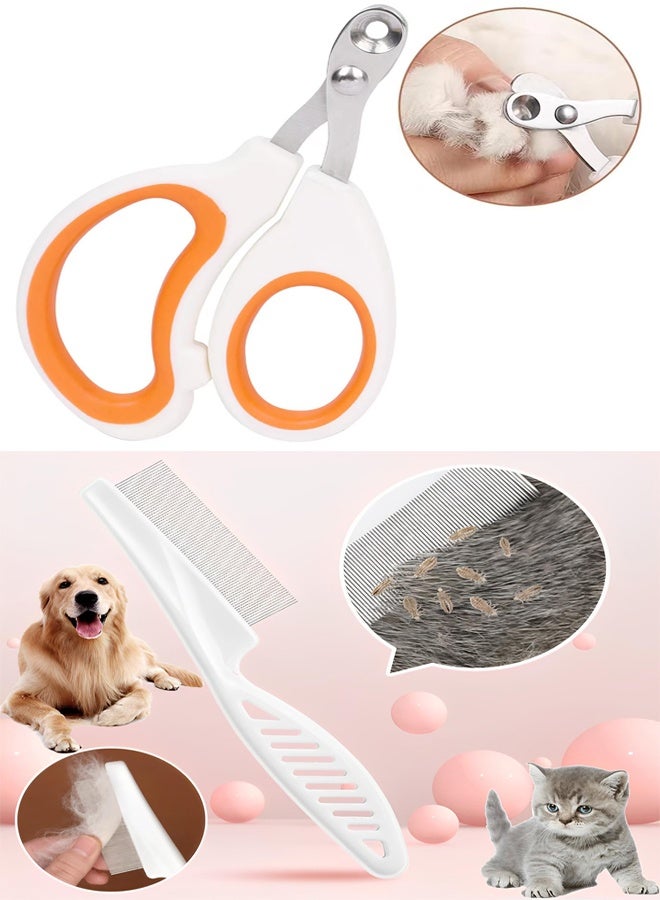 Pet Nail Clippers with Circular Cut Hole and Grooming Kit,2-in-1 Professional Pet Grooming Tools .,Cat & Dog Nail Trimming/Fur Grooming,Ideal for Multi-Pet Homes & Professional Groomers - Image 2