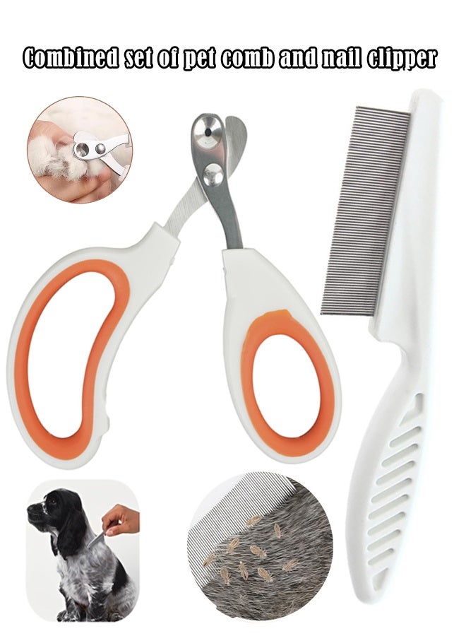Pet Nail Clippers with Circular Cut Hole and Grooming Kit,2-in-1 Professional Pet Grooming Tools .,Cat & Dog Nail Trimming/Fur Grooming,Ideal for Multi-Pet Homes & Professional Groomers - Image 1
