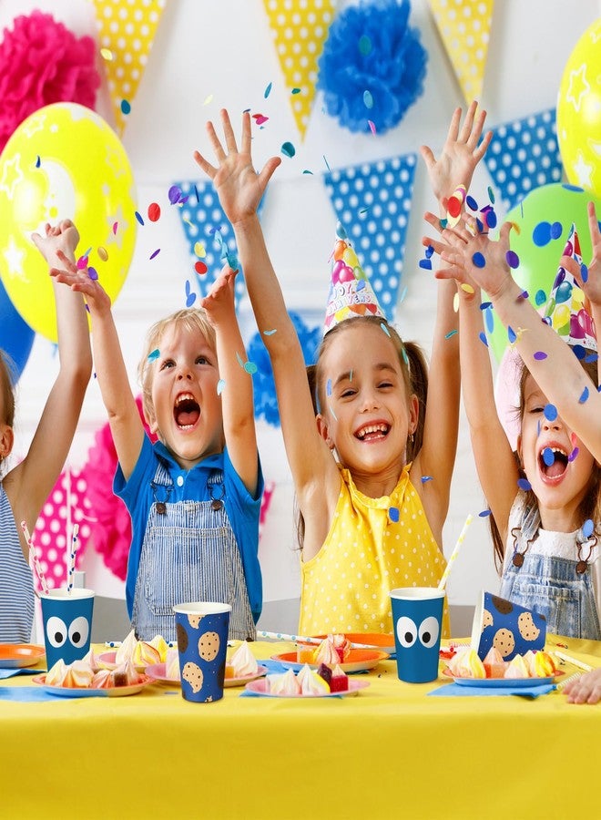 Vesici 100 Pcs 9 oz Monster Party Supplies Disposable Paper Cups Cartoon Blue Monster Themed Party Cups for Girl Boy Birthday Baby Shower Decorations - Image 5