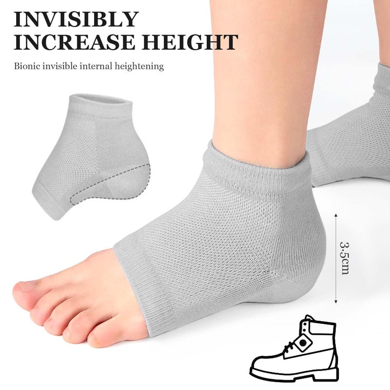 Kanroadi Height Max Socks,Invisible Shoe Heel Pad,Height Max Insoles 3 Inches, Half Height Raised Insole, Men's and Women's Universal Heighten Socks (3.5CM, Black) - Image 2
