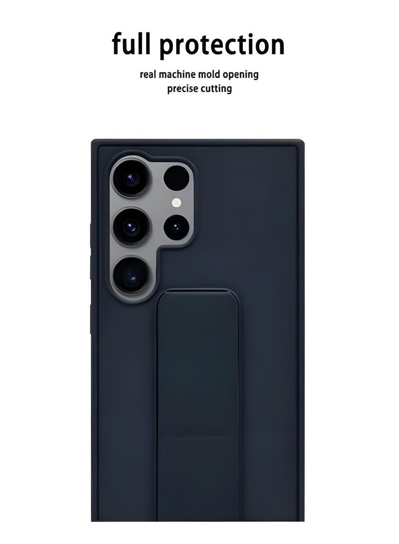 TIGER Samsung Galaxy S24 Ultra Case Cover | Magnetic Car Mount Compatible | Built-in Kickstand for Hands-Free Viewing | Vertical & Horizontal Hand Strap for Secure Grip | Shockproof & Scratch-Resistant | Slim & Lightweight Protective Case | Durable & Stylish Design for Samsung Galaxy S24 Ultra (6.8-inch) – Blue - Image 3