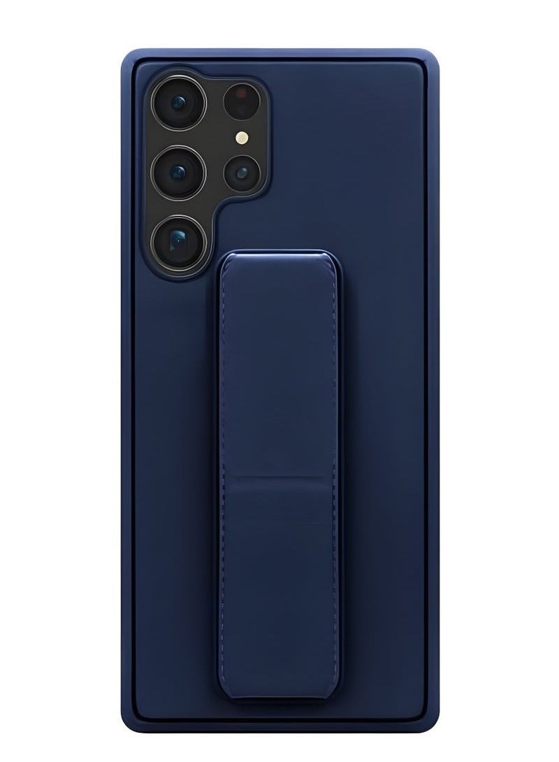 TIGER Samsung Galaxy S24 Ultra Case Cover | Magnetic Car Mount Compatible | Built-in Kickstand for Hands-Free Viewing | Vertical & Horizontal Hand Strap for Secure Grip | Shockproof & Scratch-Resistant | Slim & Lightweight Protective Case | Durable & Stylish Design for Samsung Galaxy S24 Ultra (6.8-inch) – Blue - Image 2