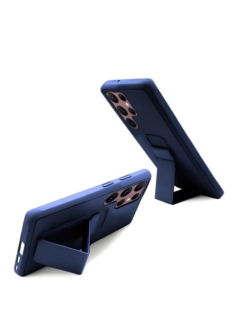TIGER Samsung Galaxy S24 Ultra Case Cover | Magnetic Car Mount Compatible | Built-in Kickstand for Hands-Free Viewing | Vertical & Horizontal Hand Strap for Secure Grip | Shockproof & Scratch-Resistant | Slim & Lightweight Protective Case | Durable & Stylish Design for Samsung Galaxy S24 Ultra (6.8-inch) – Blue - Image 4