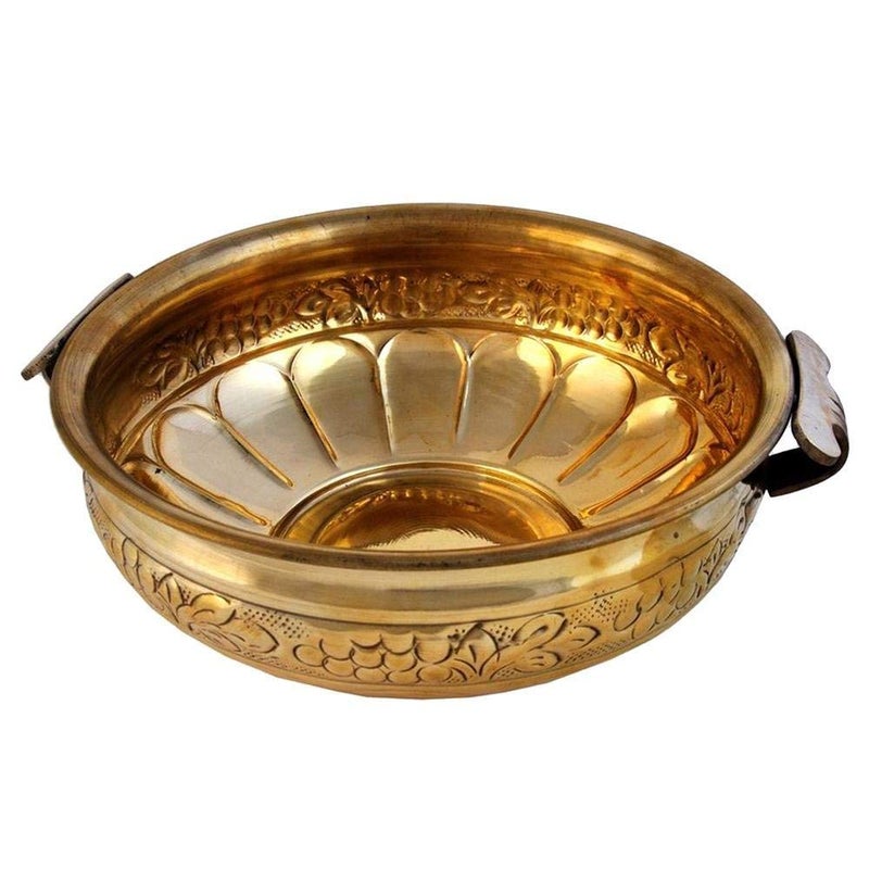 ROLIMOLI Brass Traditional Decorative Urli Bowl Vintage India Decorative Brass Bowl for Home Temple Festivals - Image 5