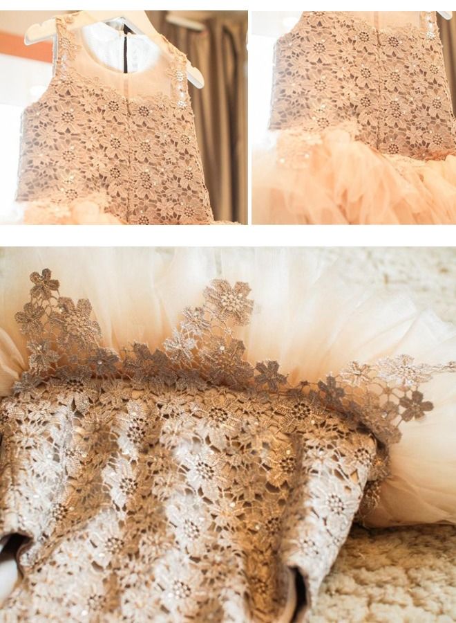 DUNISO Girls Dress Kids Sleeveless Lace Party Dresses With Tutu Skirt Toddler Princess Birthday Party Wedding Dresses - Image 2