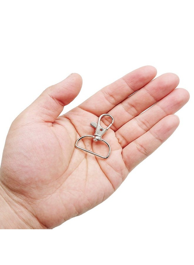 Hulless - Swivel Clasp Swivel Snap Hooks Trigger Clips 1 Inch D Rings Metal Lobster Claw Clasps 40 Pcs For Making Snap Tabs Keychain Hardware Purse Hardware - Image 1