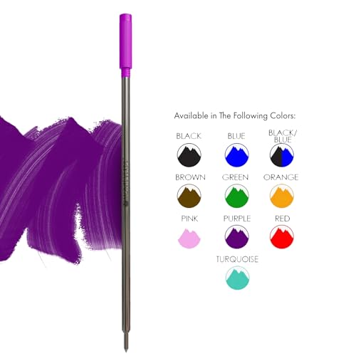 Monteverde Ballpoint Refill to Fit Cross Ballpoint Pens, Medium Point, Soft Roll, Purple, 2 per Pack (C132PL) - Image 4