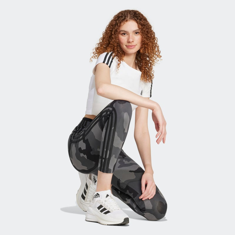 Adidas Essentials 3-Stripes Camo Print 7/8 Length Leggings - Image 5