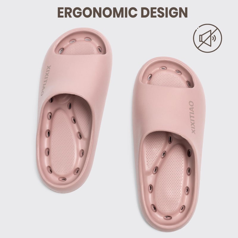 XIXITIAO Shower Shoes for Women Men,Non-Slip Pool Slides,Quick Drying Shower Slippers,Lightweight Shower Sandals with Drain Holes for College Dorm, Beach, Bathroom & Gym - Image 5