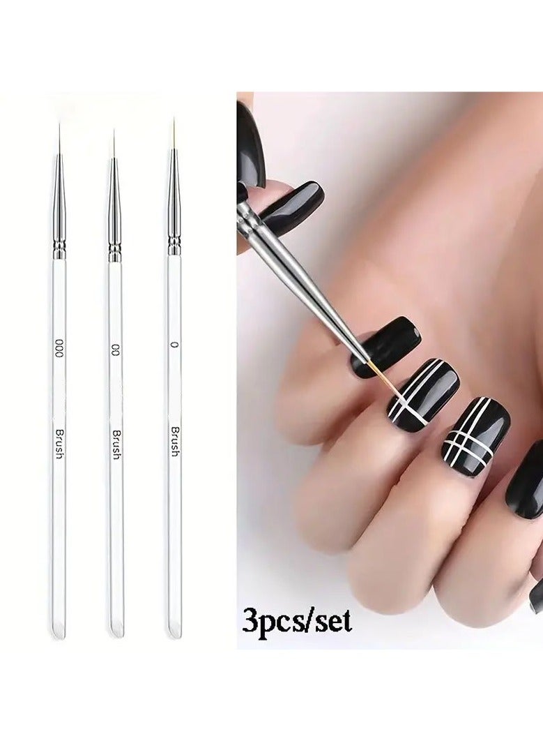 Goolsky Nail Liner Brushes For Manicure Pedicure, Nail Brush Pen, Acrylic Powder Dipping Pen, Nail Painting Drawing Pen - Image 1