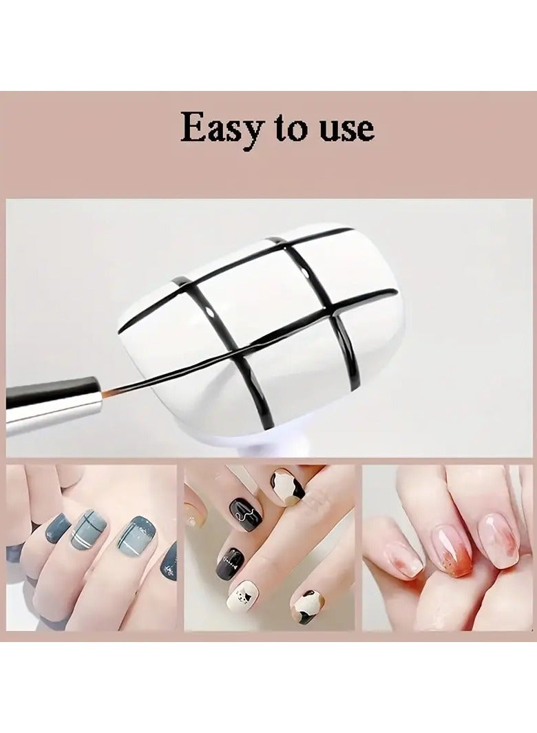 Goolsky Nail Liner Brushes For Manicure Pedicure, Nail Brush Pen, Acrylic Powder Dipping Pen, Nail Painting Drawing Pen - Image 5