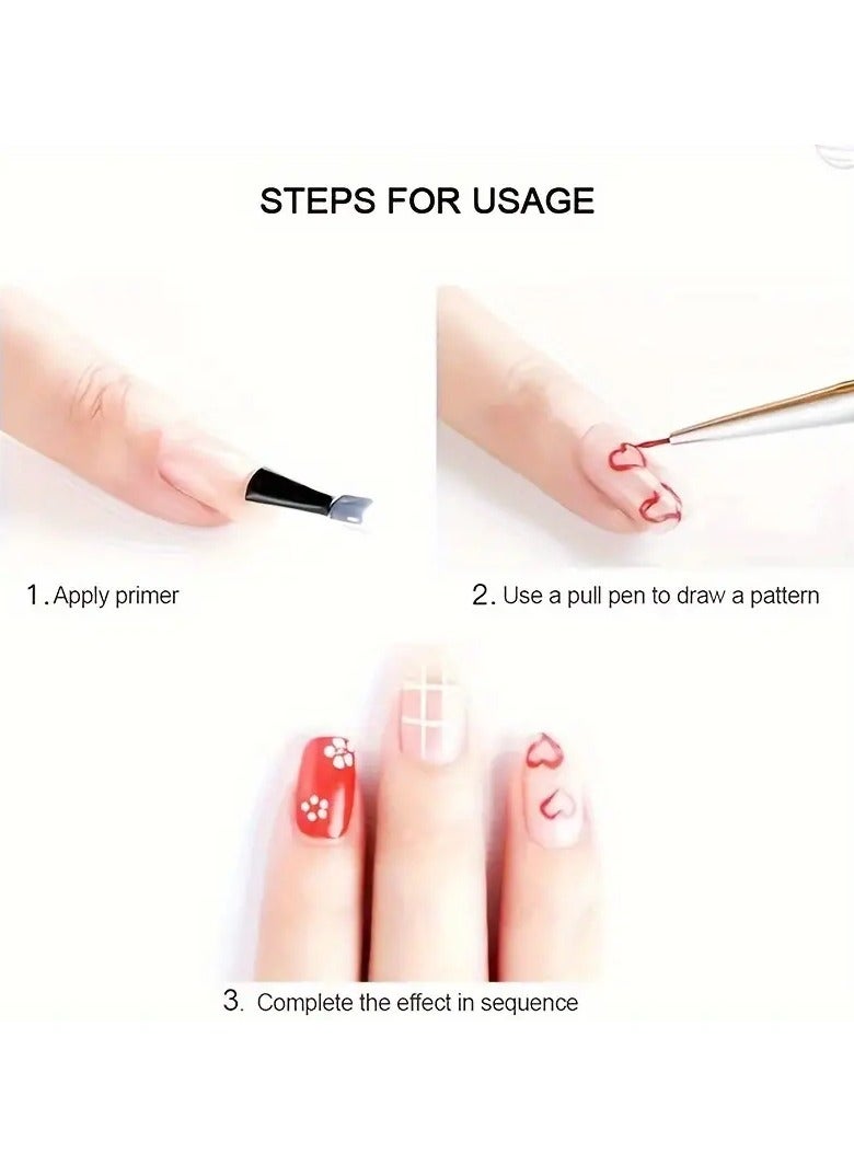 Goolsky Nail Liner Brushes For Manicure Pedicure, Nail Brush Pen, Acrylic Powder Dipping Pen, Nail Painting Drawing Pen - Image 3
