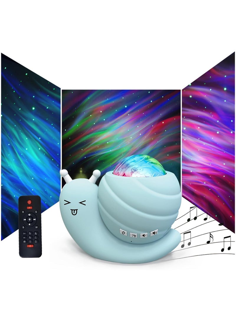 milkyway Star Projector Night Light, 4 in 1 Aurora Galaxy Projector Lights, Snail Kid Night Lights for Bedroom with Remote/Music Bluetooth Speaker/Colors Changing/Timer Fuction for Kids Adults Gifts - Image 4