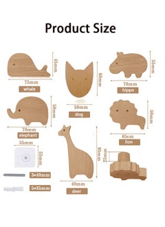 GMORO Wooden Animal Cabinet Knobs, Wardrobe Door Knobs Decorative Wood Dresser Knobs with Screws Cute Animal Cupboard Handles Knobs for Furniture Cabinets Drawers Wardrobes  - Image 3