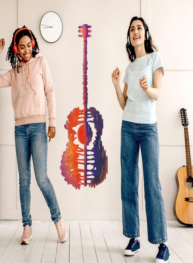 KOYILTD Rustic Metal Wall Decor Music Is What Feelings Sound Like Guitar Pick Wall Sculpture Guitar Wall Art Metal Guitar Wall Decor Gifts for Music Lovers (Abstract) - Image 2