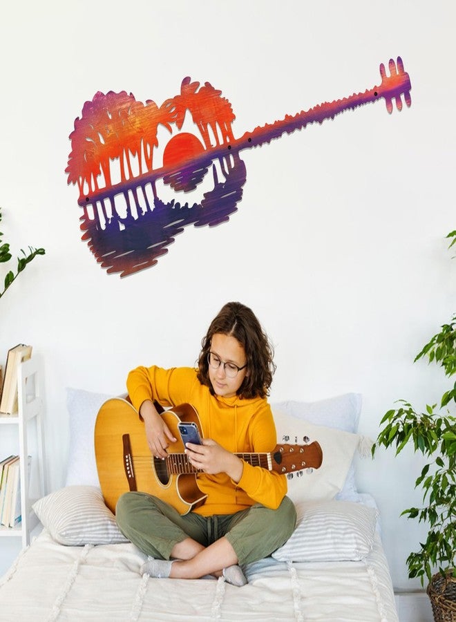 KOYILTD Rustic Metal Wall Decor Music Is What Feelings Sound Like Guitar Pick Wall Sculpture Guitar Wall Art Metal Guitar Wall Decor Gifts for Music Lovers (Abstract) - Image 5