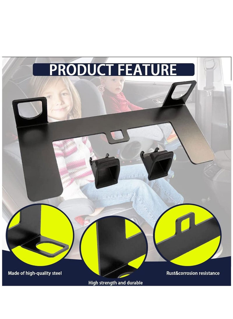 Excefore - Car Universal Child Seat Restraint Anchor Mounting Kit Fixing for ISOFIX Belt Connector Bracket Latch (1 Pair, Black) - Image 1