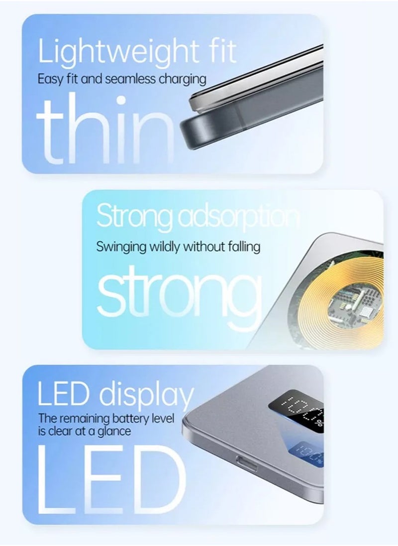 eBarakah - [10000mAh] 3-in-1 Ultra-Thin 20W PD Power Bank with Magnetic Wireless Charging (Phone, Watch, Earphones) - Slim Magsafe Design - Image 1