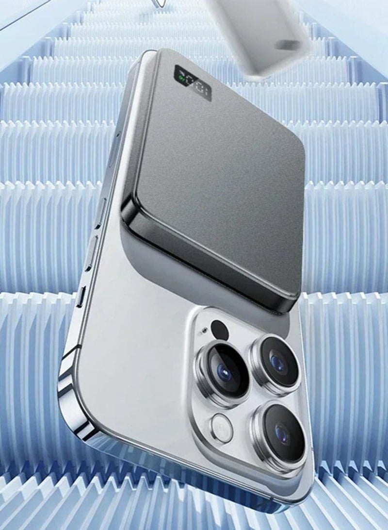 eBarakah [10000mAh] 3-in-1 20W PD Power Bank with Magnetic Wireless Charging (Phone, Watch, Earphones) - Slim Magsafe Design - Image 1