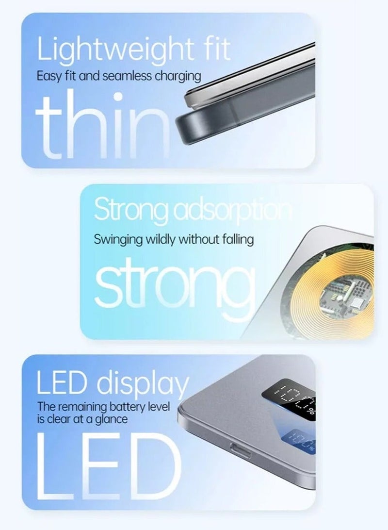 eBarakah [10000mAh] 3-in-1 20W PD Power Bank with Magnetic Wireless Charging (Phone, Watch, Earphones) - Slim Magsafe Design - Image 3