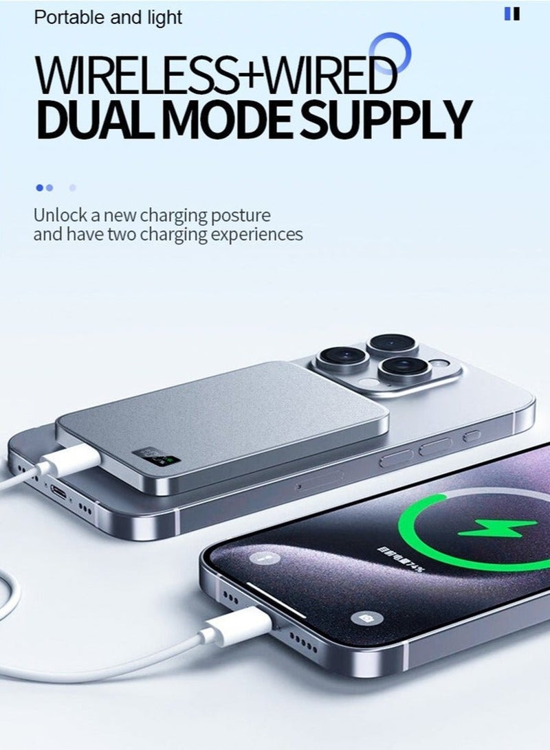 eBarakah [10000mAh] 3-in-1 20W PD Power Bank with Magnetic Wireless Charging (Phone, Watch, Earphones) - Slim Magsafe Design - Image 4