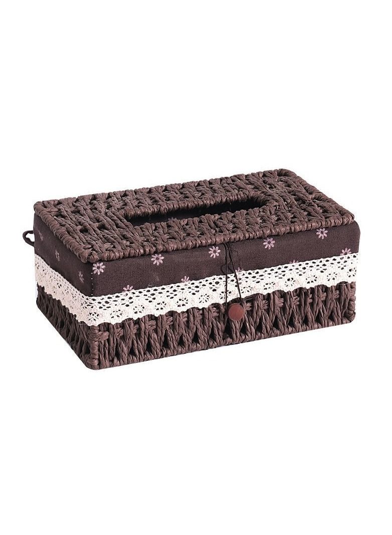 LINGWEI Tissue Case Hand Woven Tissue Case Napkin Dispenser Tissue Box Cover Facial Tissue Holder For Home Living room Bedroom Car Table Decoration - Image 3