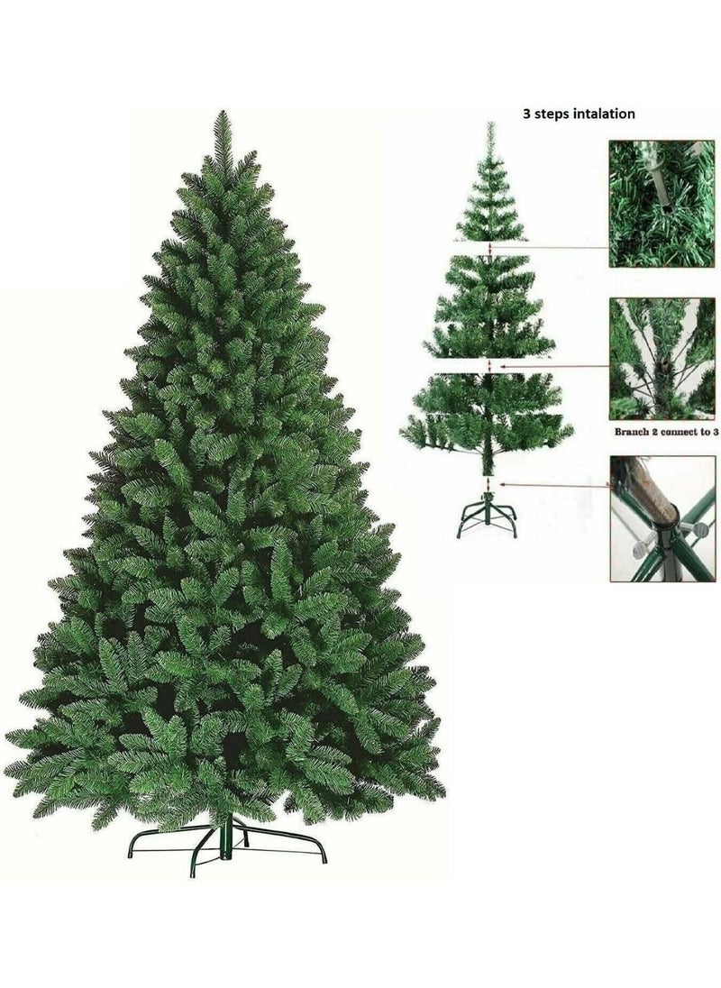 Huitich 220cm Artificial  Christmas Tree in Lush Green Pine, with 1050 Branches  - Image 3