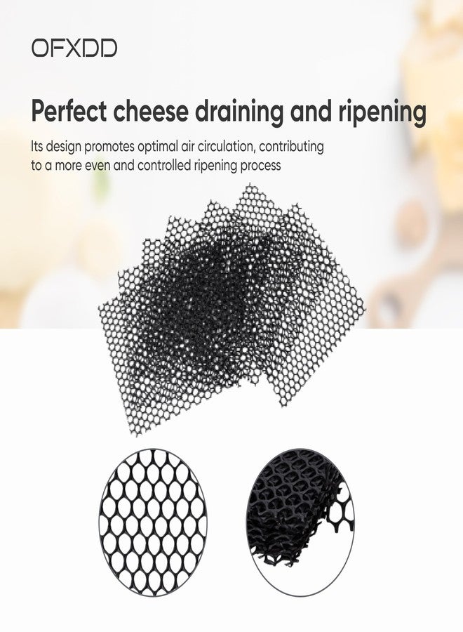 OFXDD Drying Mat for Cheese - Pack of 6 - Cheese Making Black Mat - Cheese Ripening and Draining Mesh - Image 5