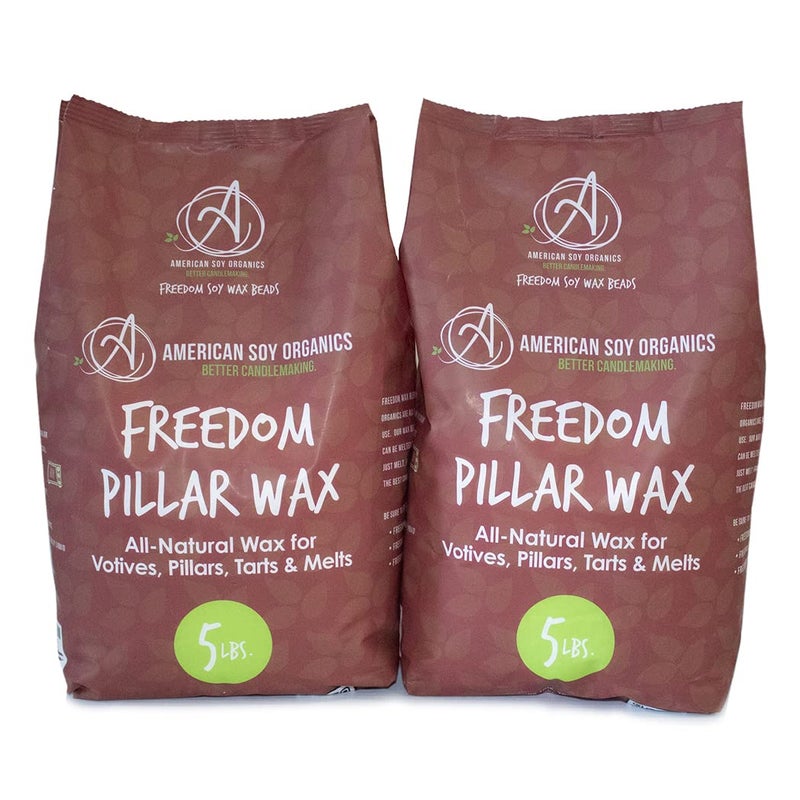 American Soy Organics American Soy Organics Freedom Soy Wax Beads for Pillar Candle Making  Microwavable Soy Wax Beads  Premium Soy Candle Making Supplies 10Pound Box