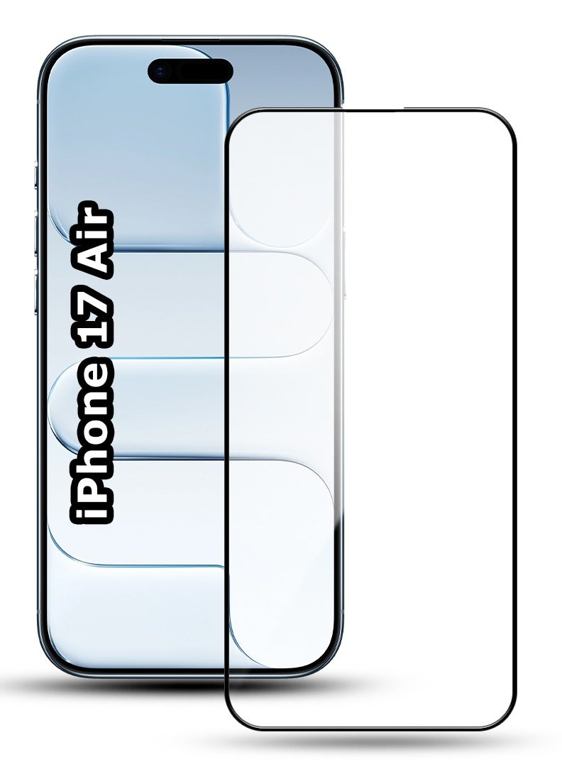 Case Up حماية شاشة لجهاز آبل آيفون 17 إير 6.5 بوصة زجاج مقسى بصلابة 9H، تركيب سهل خالي من الفقاعات، تغطية كاملة، مقاوم للخدوش وحساس للمس - Image 1