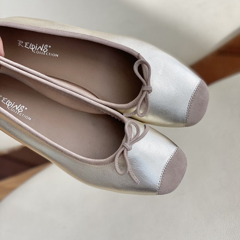 Celebrity Style Square Toe Bowknot Ballet Shoes Flat Leather Low-Cut Soft Bottom Slip-On French Mary Jane Shoes - Image 4