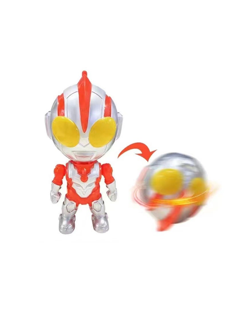 Beyblade Toy Orange Ultraman With Light And Music Suitable For Children's Birthday Party Gift - Image 2