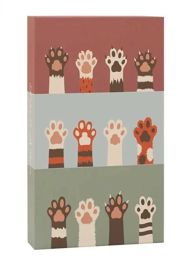 Even Photo Album Book, Album for photos collection, 4 inch x 6 inch (10 x 15 Cm) size Photo collection album with taxture and design on Cover (100 PHOTO SPACE) (cat foot print) - Image 1
