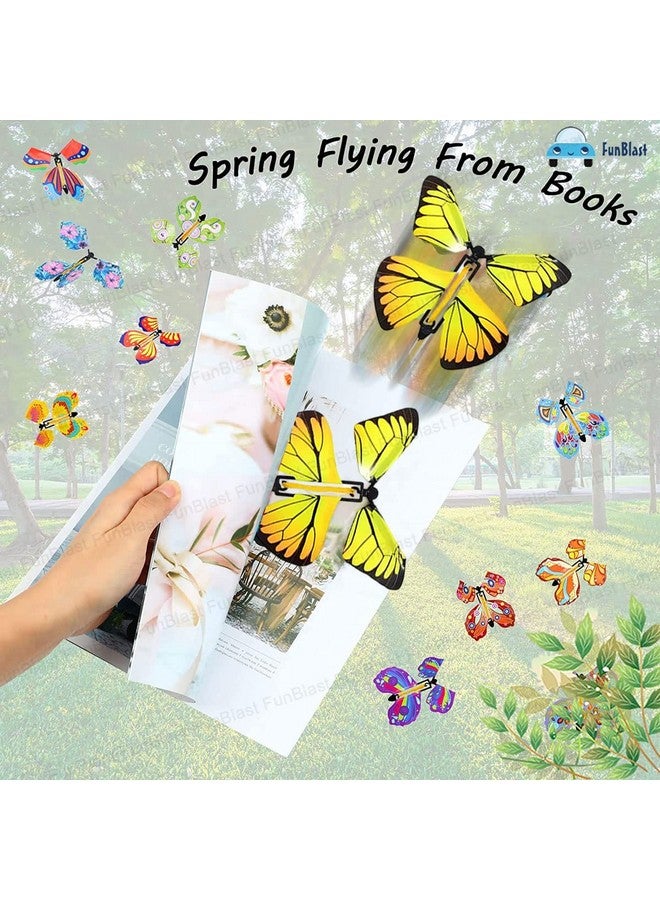 FunBlast Flying Butterfly Toy, Magic Wind up Butterflies Toys, Colourful Butterflies Toys for Boys/Girls, Plastic Flying Butterflies for Kids, Fairy Toys for Girls/Boys- Multicolour (Pack of 12) - Image 2