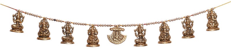 pranjals house pranjals house Handicraft Metal Door Hanging Toran Bandarwal for Home Decoration/Lakshmi Ganesha Toran Mandir Temple - Image 1