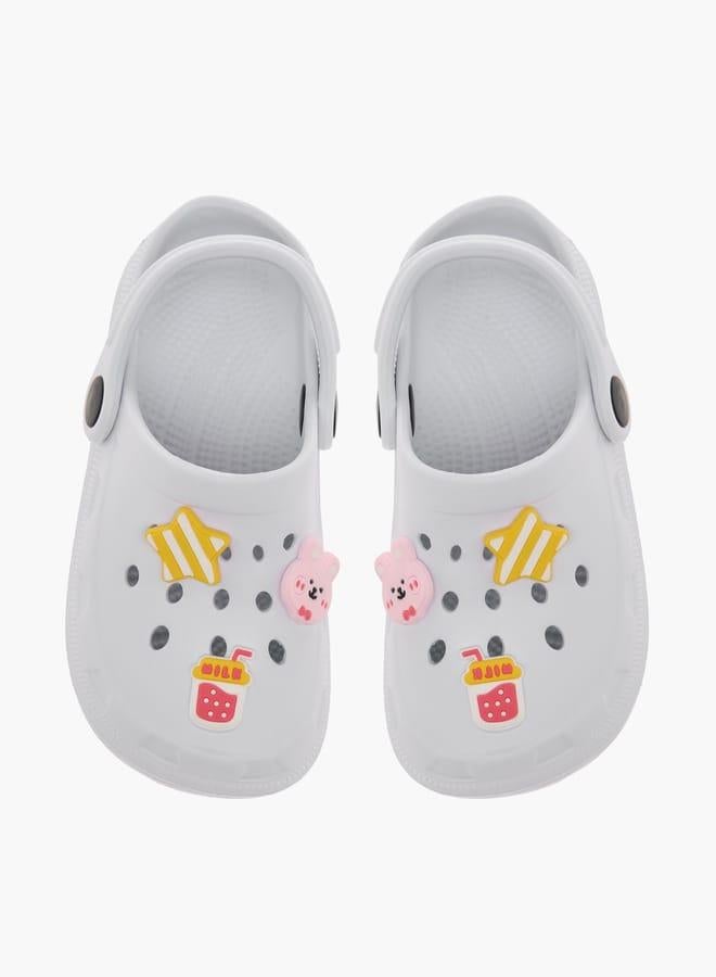 Flora Bella By Shoexpress Girls Embossed Clogs with Backstrap - Image 2