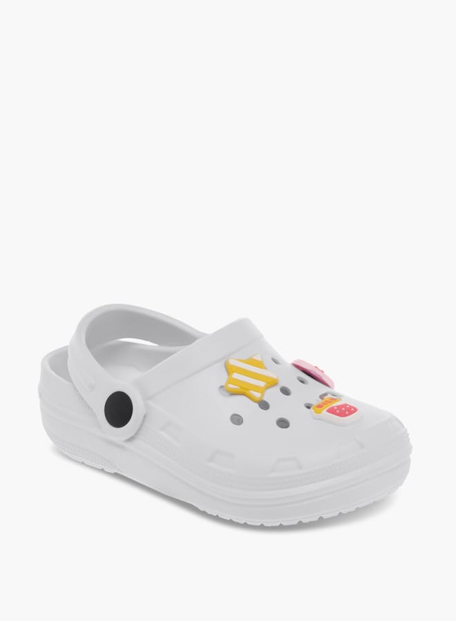 Flora Bella By Shoexpress Girls Embossed Clogs with Backstrap  - Image 1
