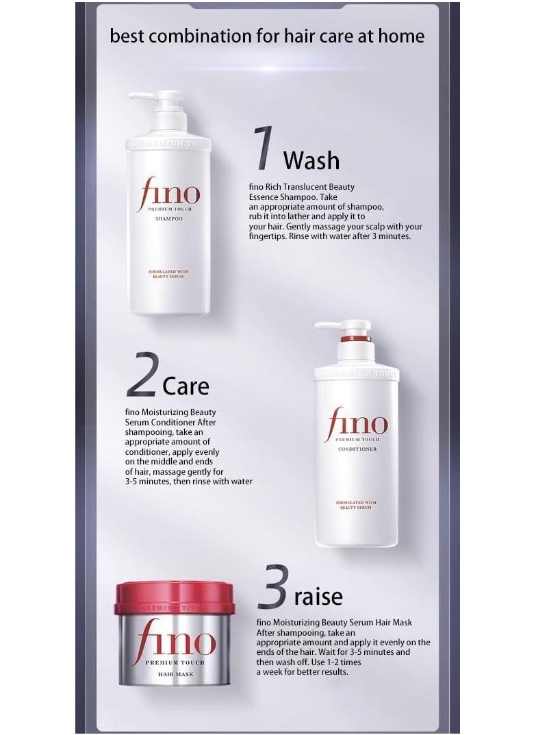 Shiseido Fino Premium Touch Moist Conditioner 550ml – Deep Moisturizing & Nourishing Conditioner for Dry and Damaged Hair  - Image 3
