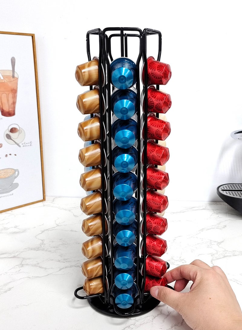 360-Degrees Carousel Coffee Pod Holder compatible with 60 Nespresso  Orginal  coffee pods  - Image 3